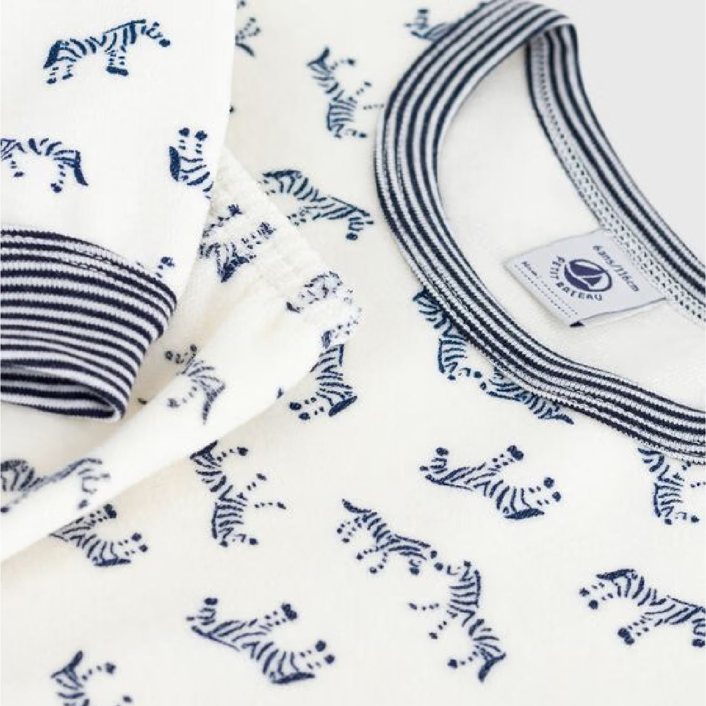 kinderpyjama fluweel, zebra - PETIT BATEAU