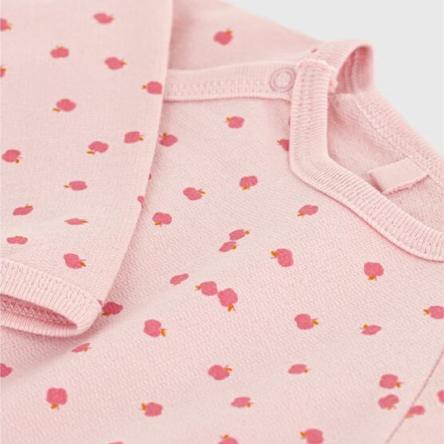 pyjama geruwde fleece, appelprint - PETIT BATEAU