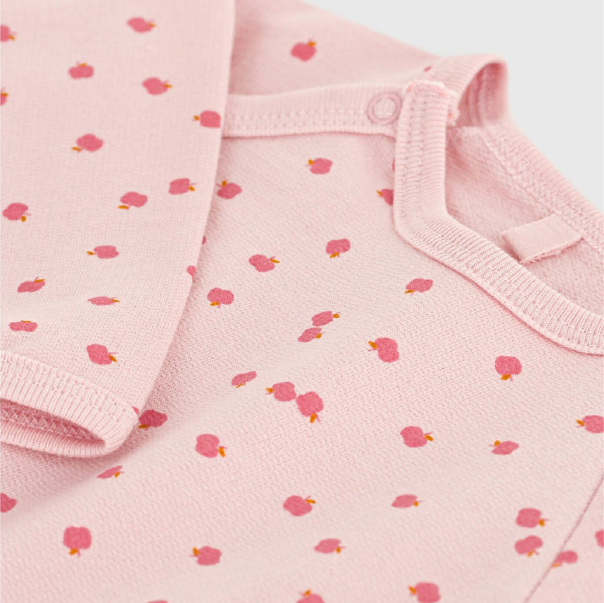 pyjama geruwde fleece, appelprint - PETIT BATEAU