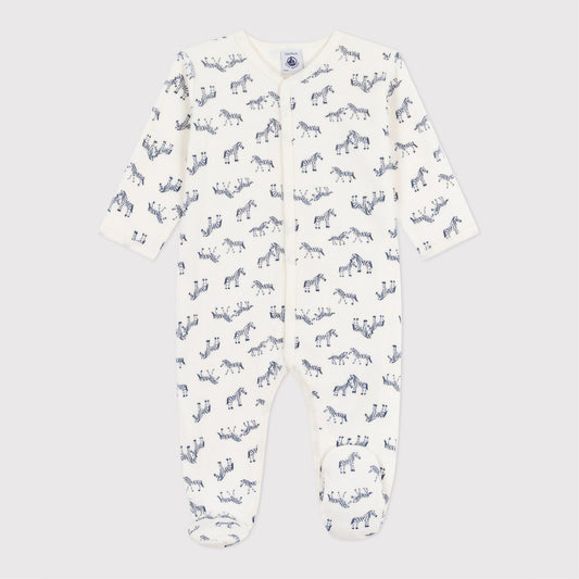 pyjama fluweel, zebra - PETIT BATEAU