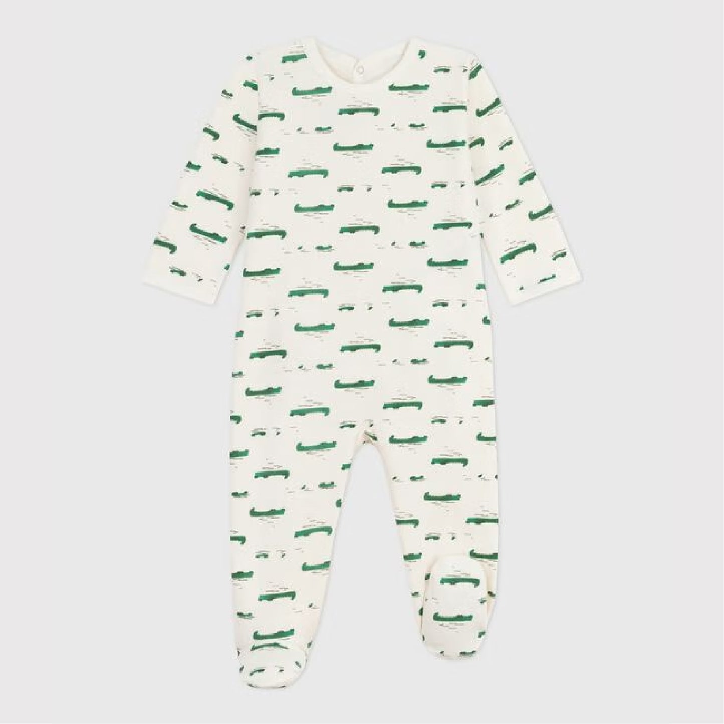 pyjama geruwde fleece, krokoprint - PETIT BATEAU