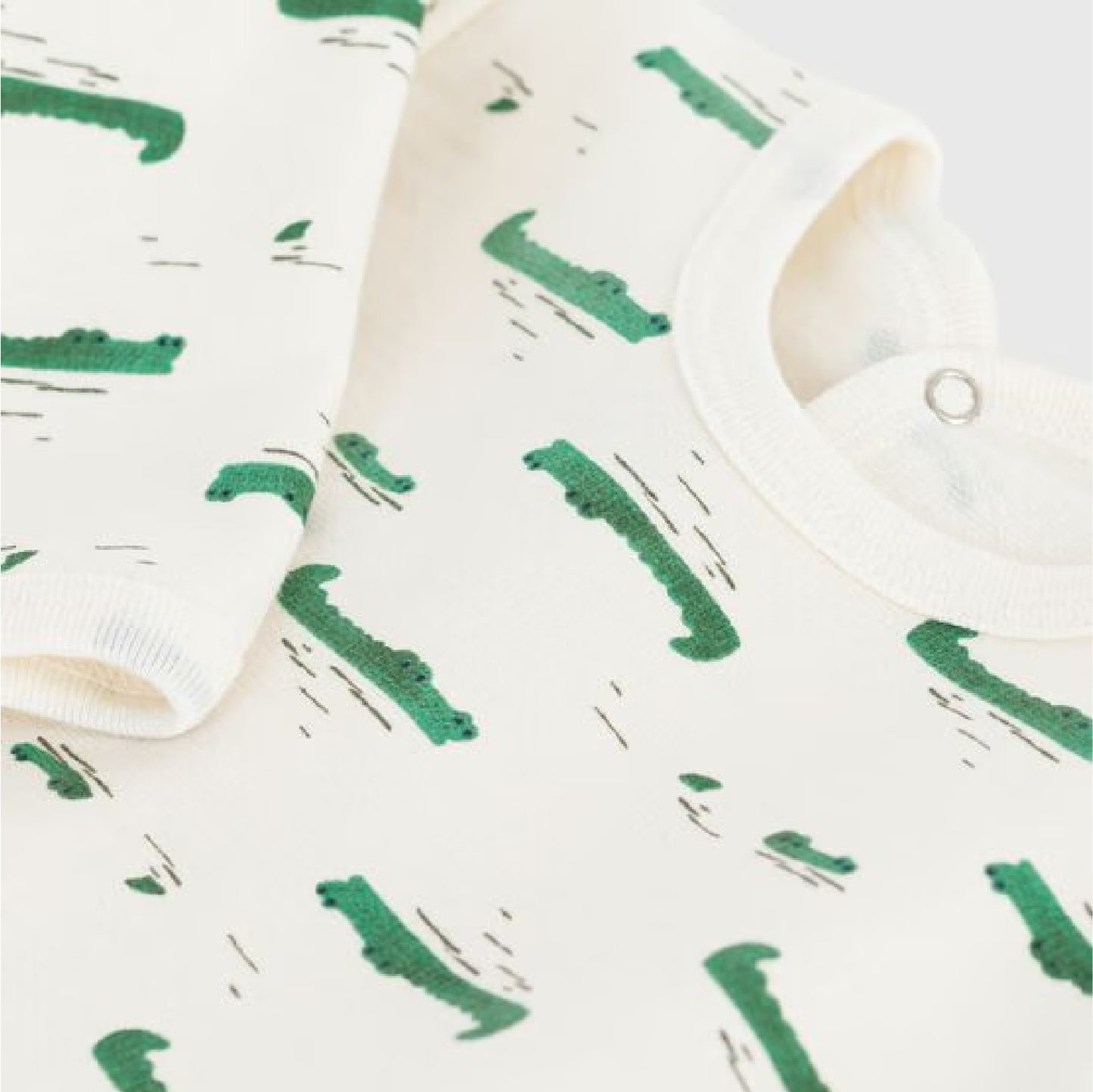 pyjama geruwde fleece, krokoprint - PETIT BATEAU