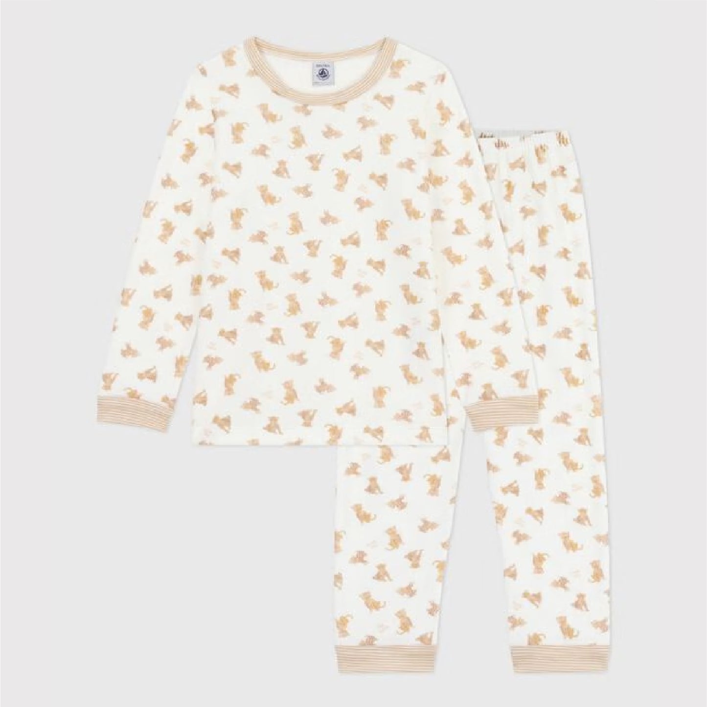 kinderpyjama fluweel, luipaard - PETIT BATEAU