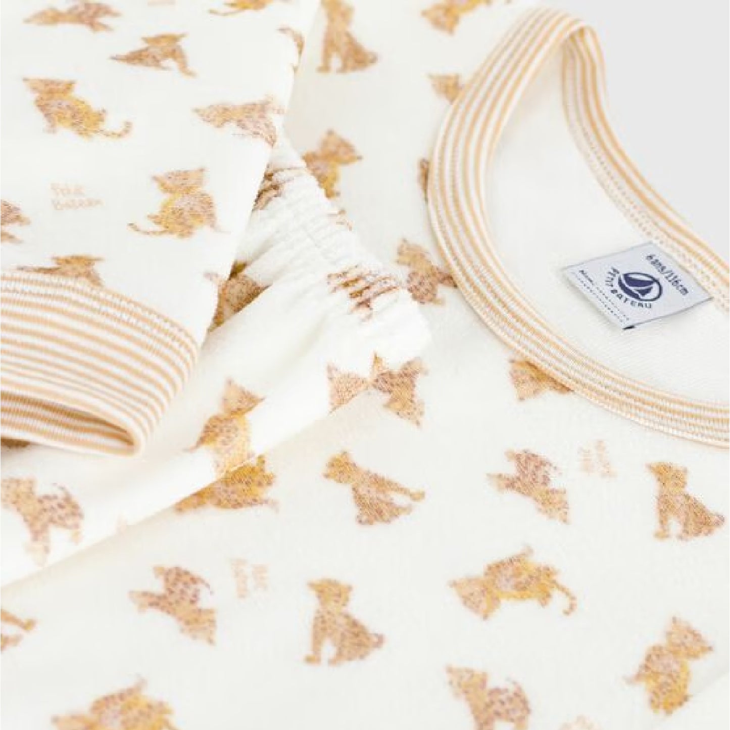 kinderpyjama fluweel, luipaard - PETIT BATEAU