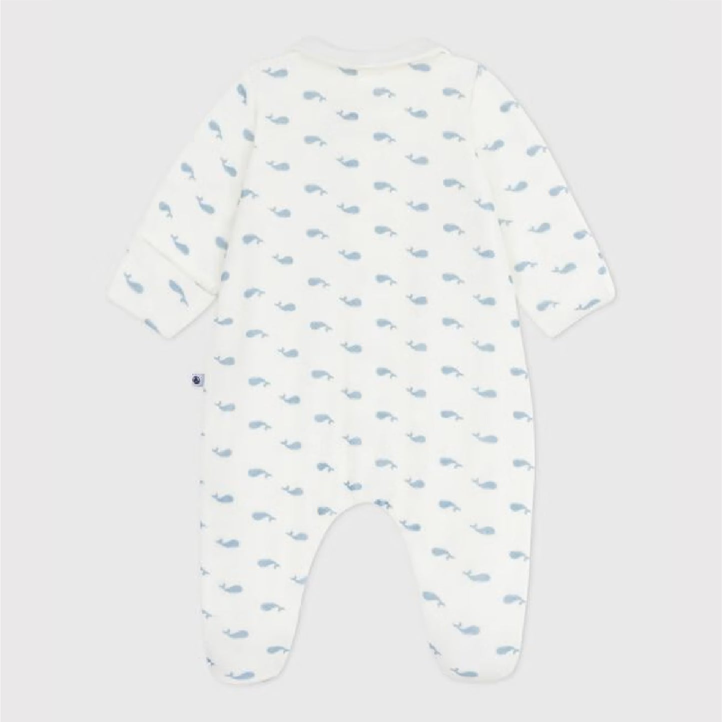pyjama fluweel kraag, walvis - PETIT BATEAU
