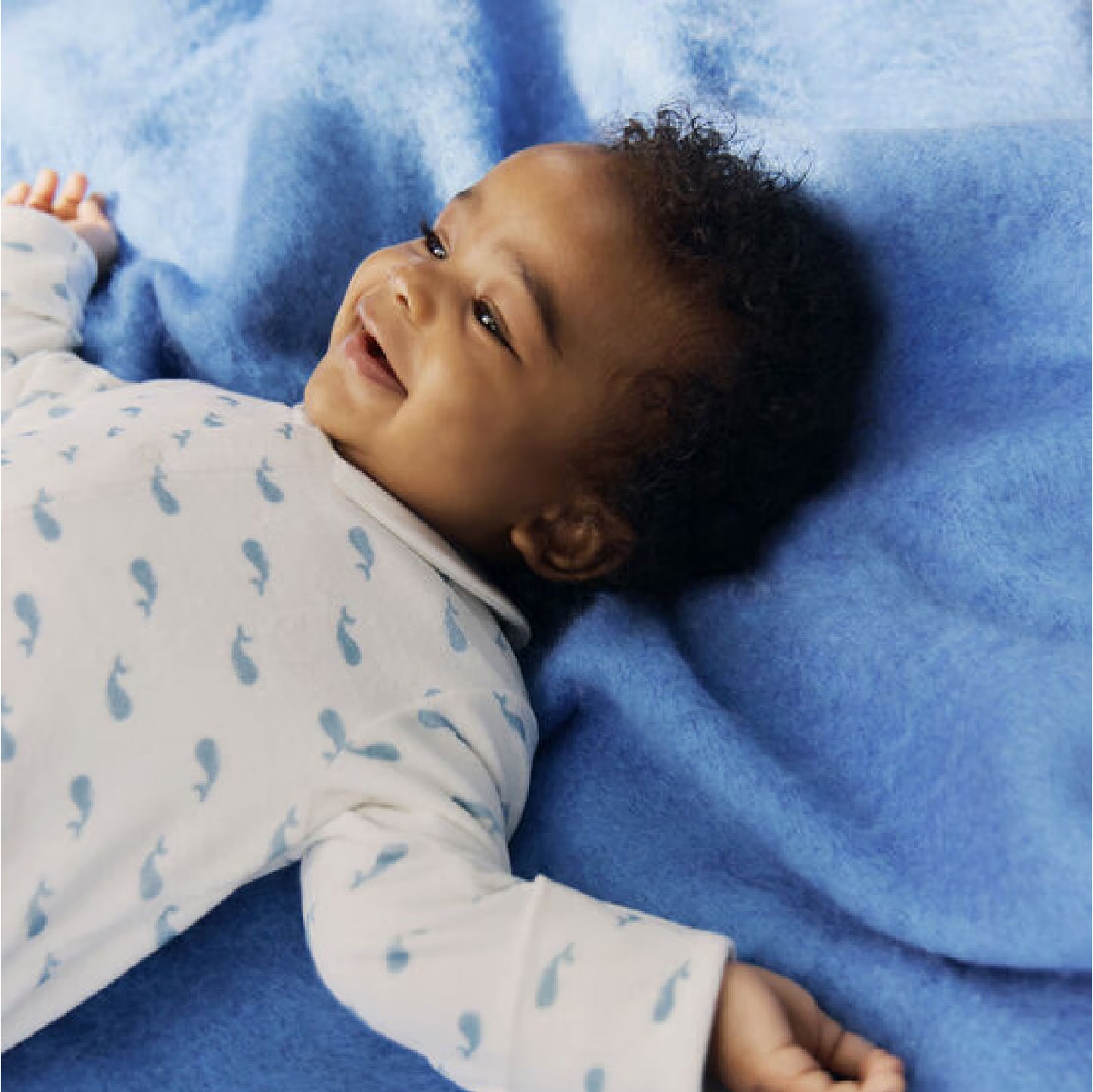 pyjama fluweel kraag, walvis - PETIT BATEAU