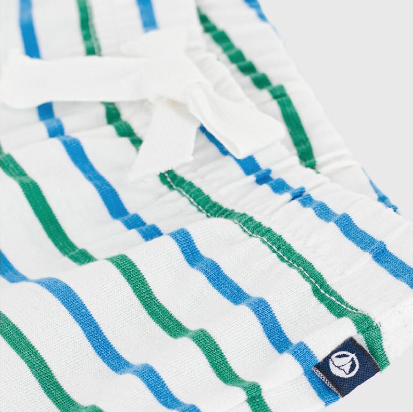 short, green/blue stripes - PETIT BATEAU