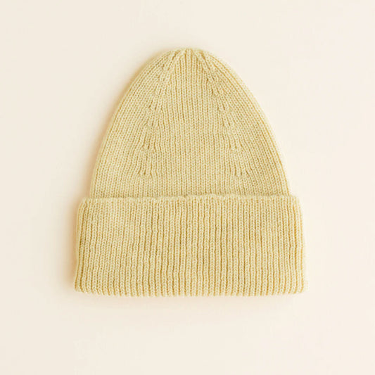 beanie fonzie, light yellow - HVID