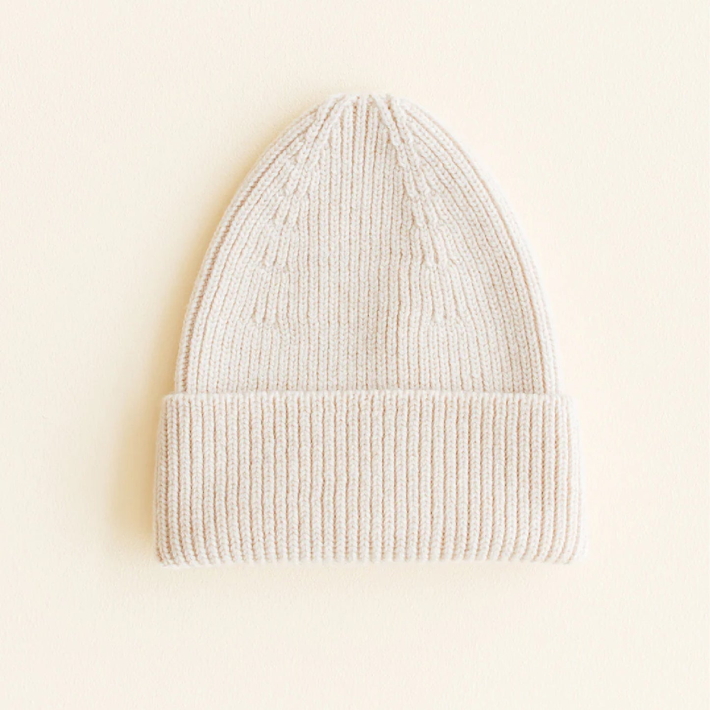 beanie fonzie, cream - HVID