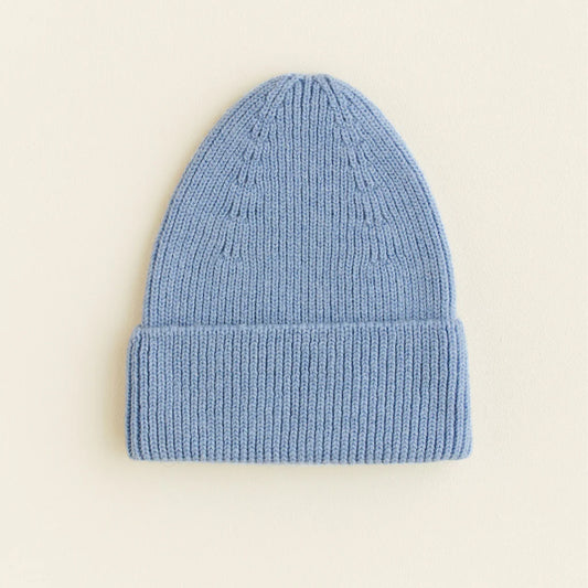 beanie fonzie, light blue - HVID