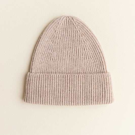 beanie fonzie, sand - HVID