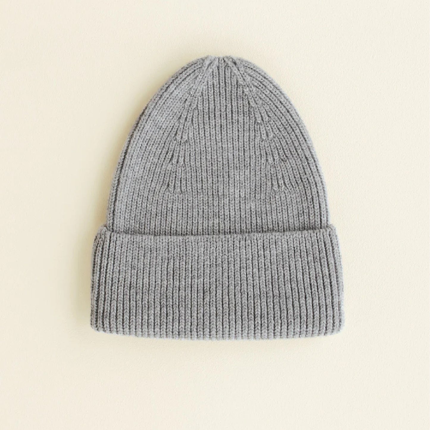 beanie fonzie, grey melange - HVID