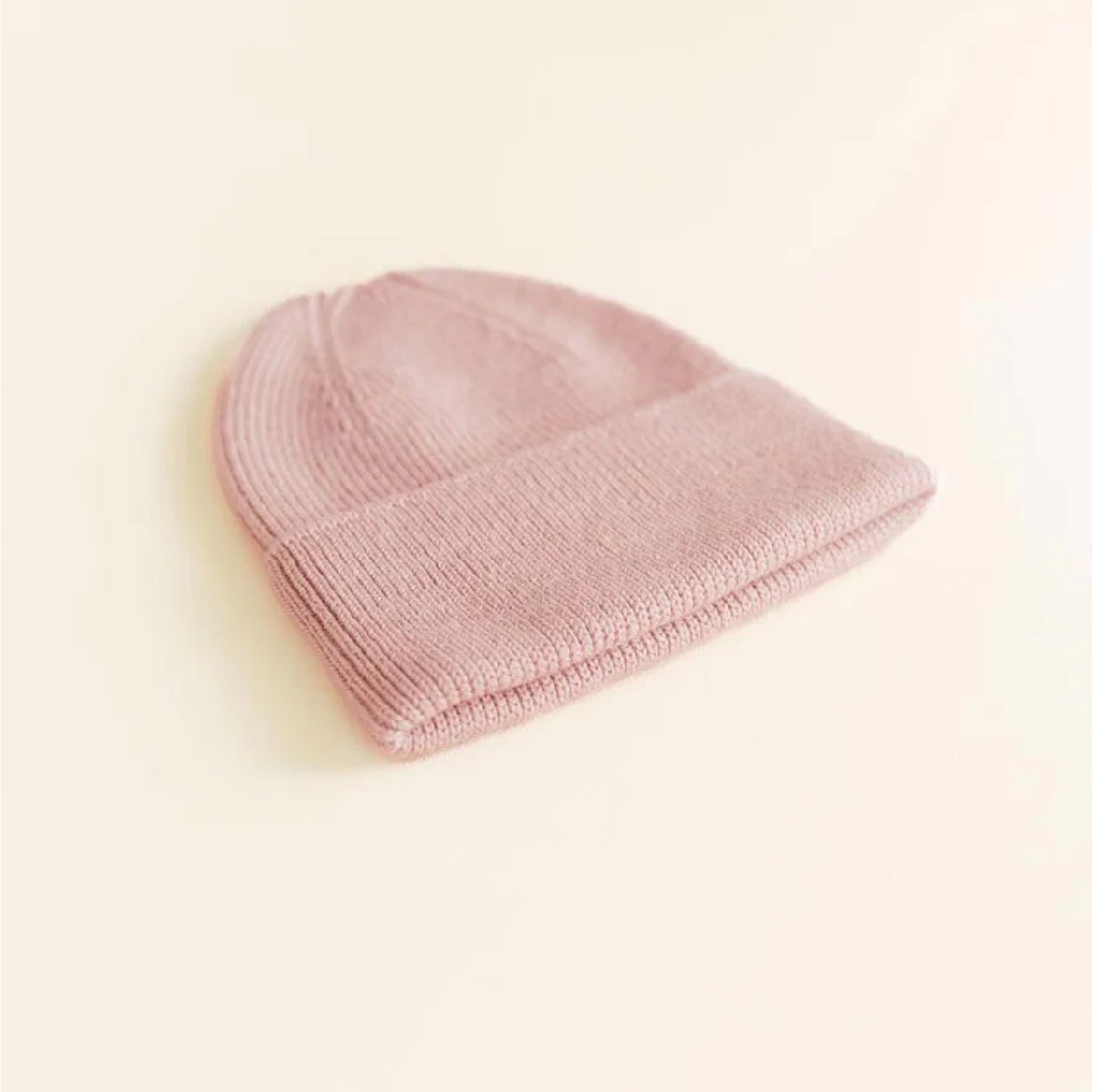 beanie fonzie newborn, powder - HVID