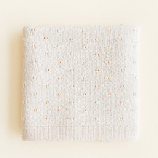 dekentje bibi, cream - HVID