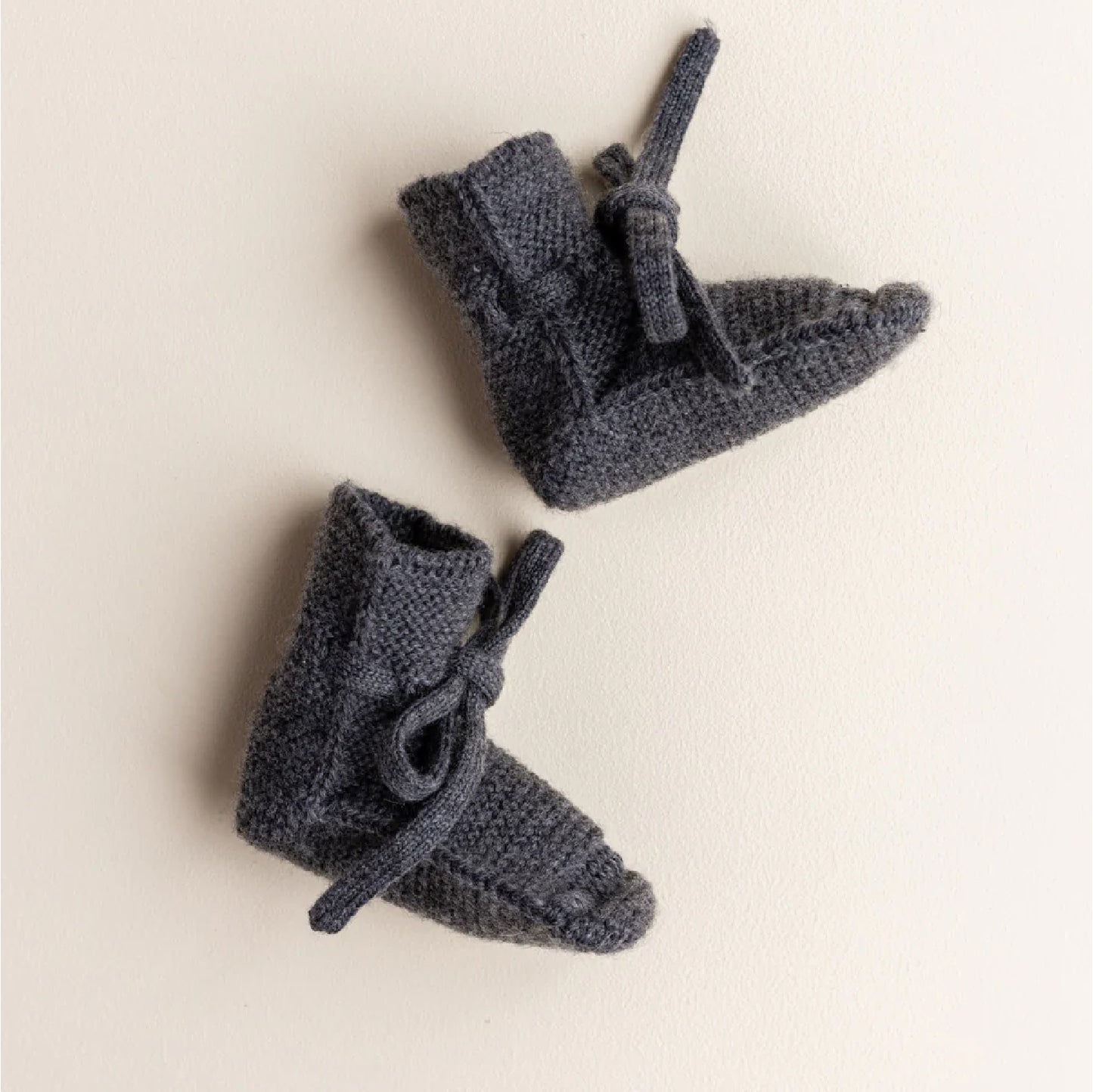 booties 0-9 mnd., charcoal - HVID