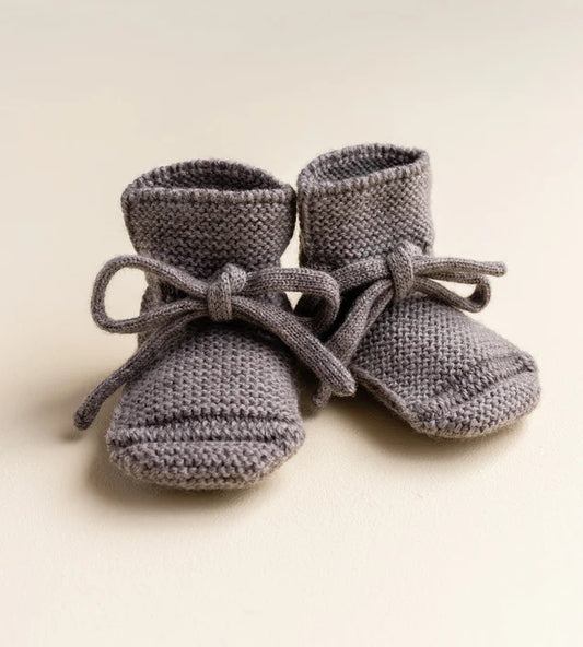 booties 0-9 mnd., otter - HVID