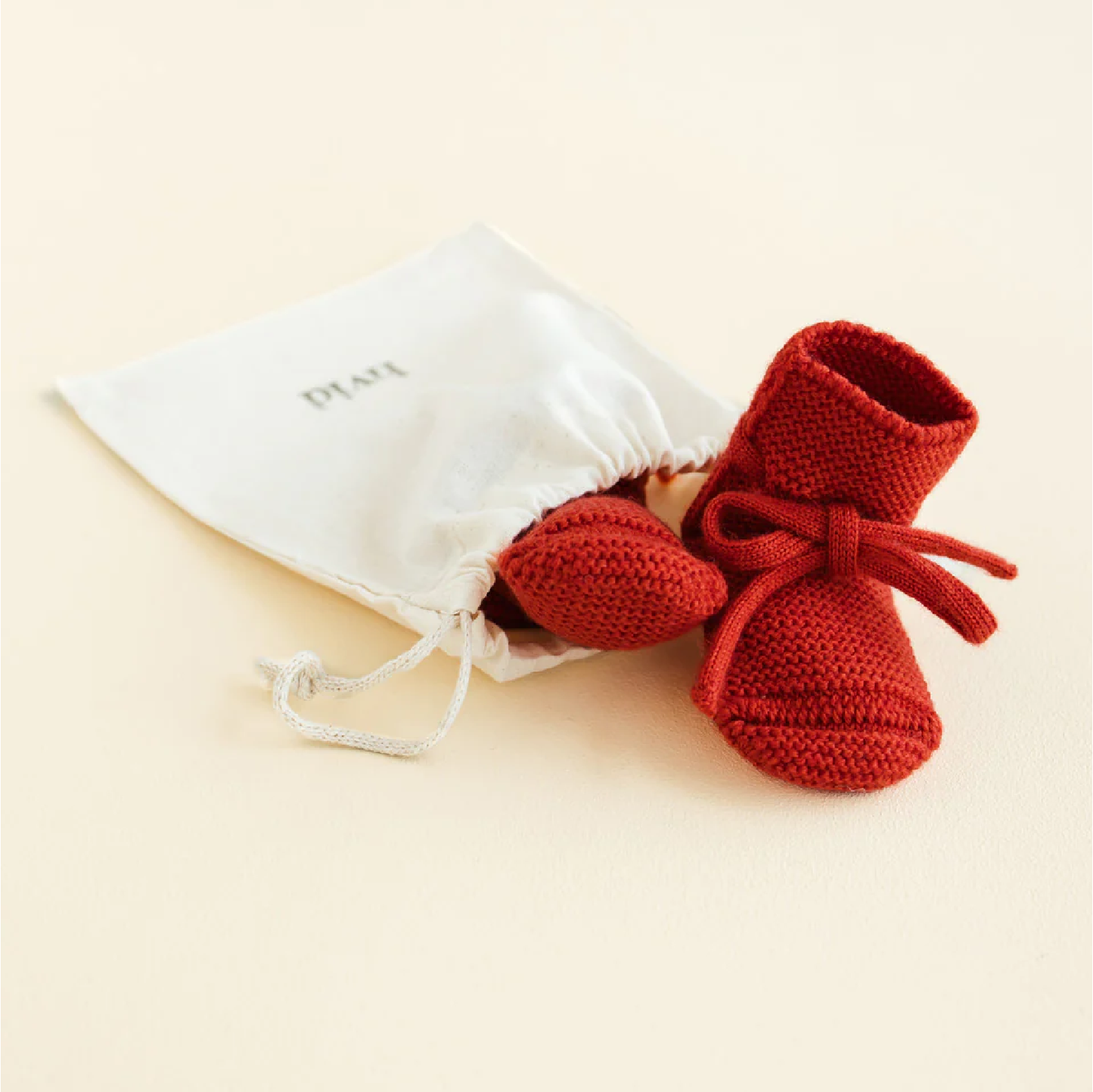 booties 0-9 mnd., red - HVID