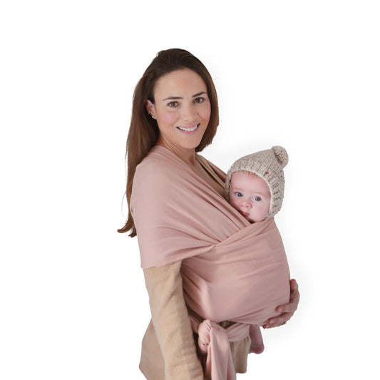 draagdoek baby wrap, blush - MUSHIE