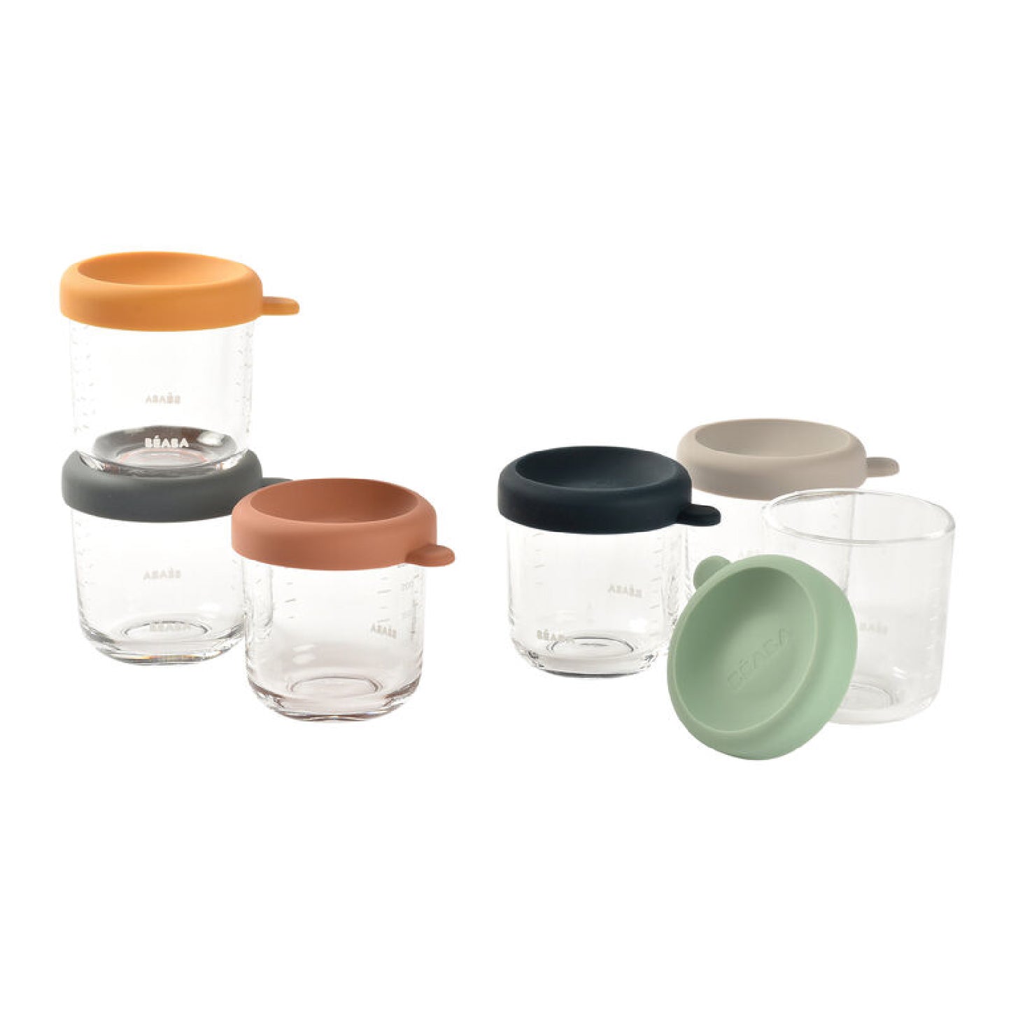 bewaarpotjes set glas, 6×250 ML – BEABA