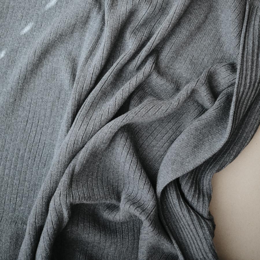 dekentje ribbed, grey – MUSHIE
