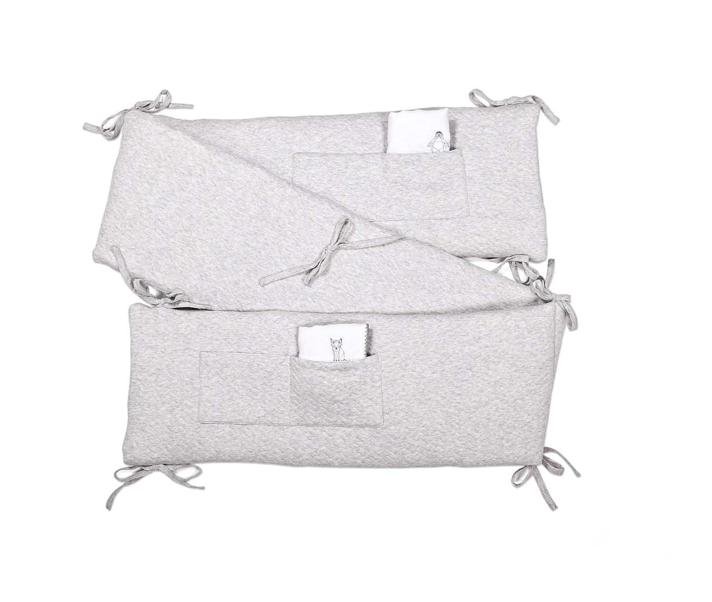 parkomrander, chevron light grey melange - POETREE KIDS