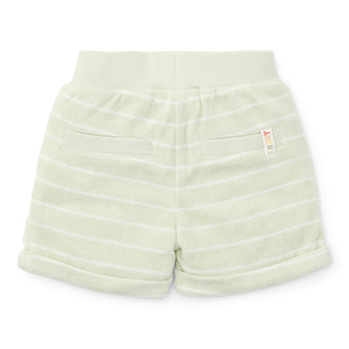 short badstof, green stripes - LITTLE DUTCH