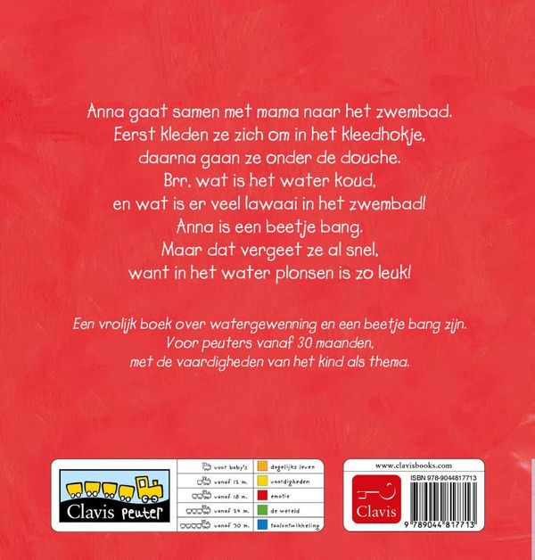 boekje, Anna in het zwembad - CLAVIS