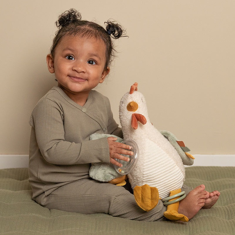 activiteitenknuffel kip, 25 cm - LITTLE DUTCH