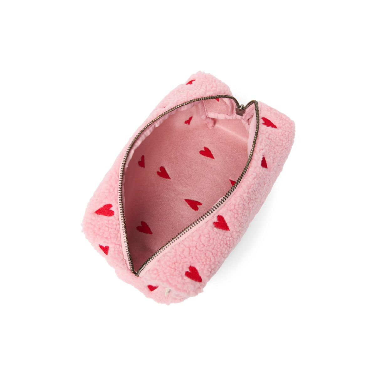 pouch teddy hearts, light pink - STUDIO NOOS