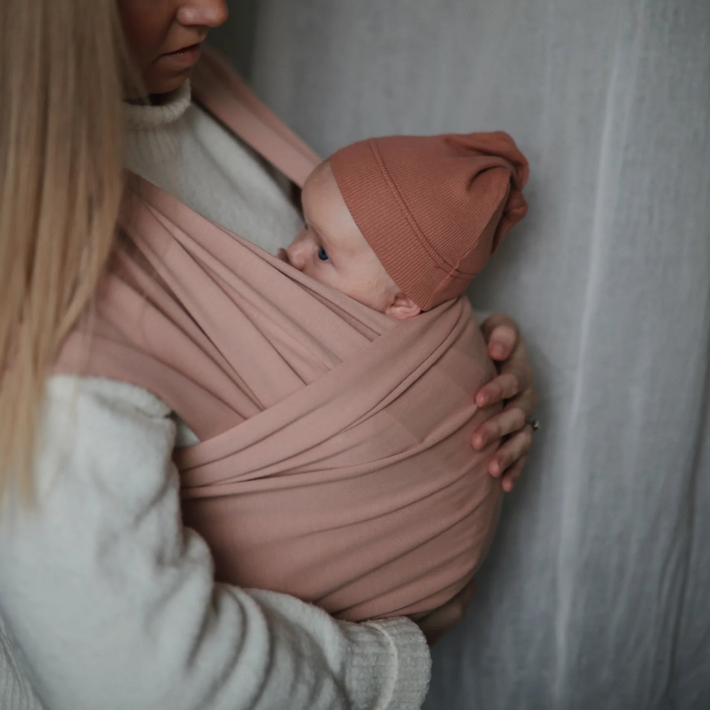 draagdoek baby wrap, blush - MUSHIE