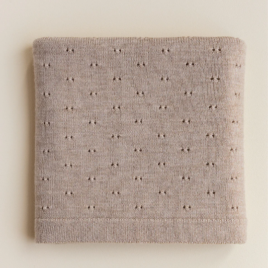 dekentje bibi, sand - HVID