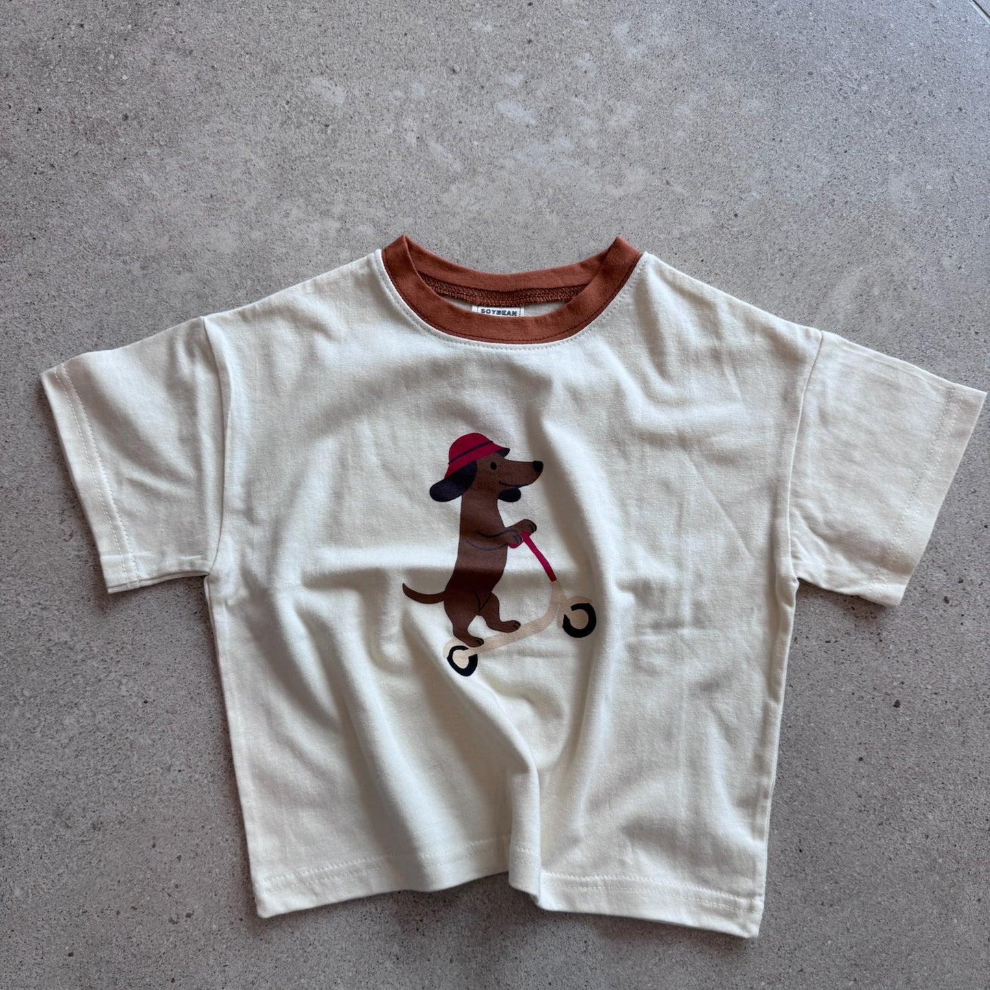 t-shirt riding animal, cream - BY JO+LIZ