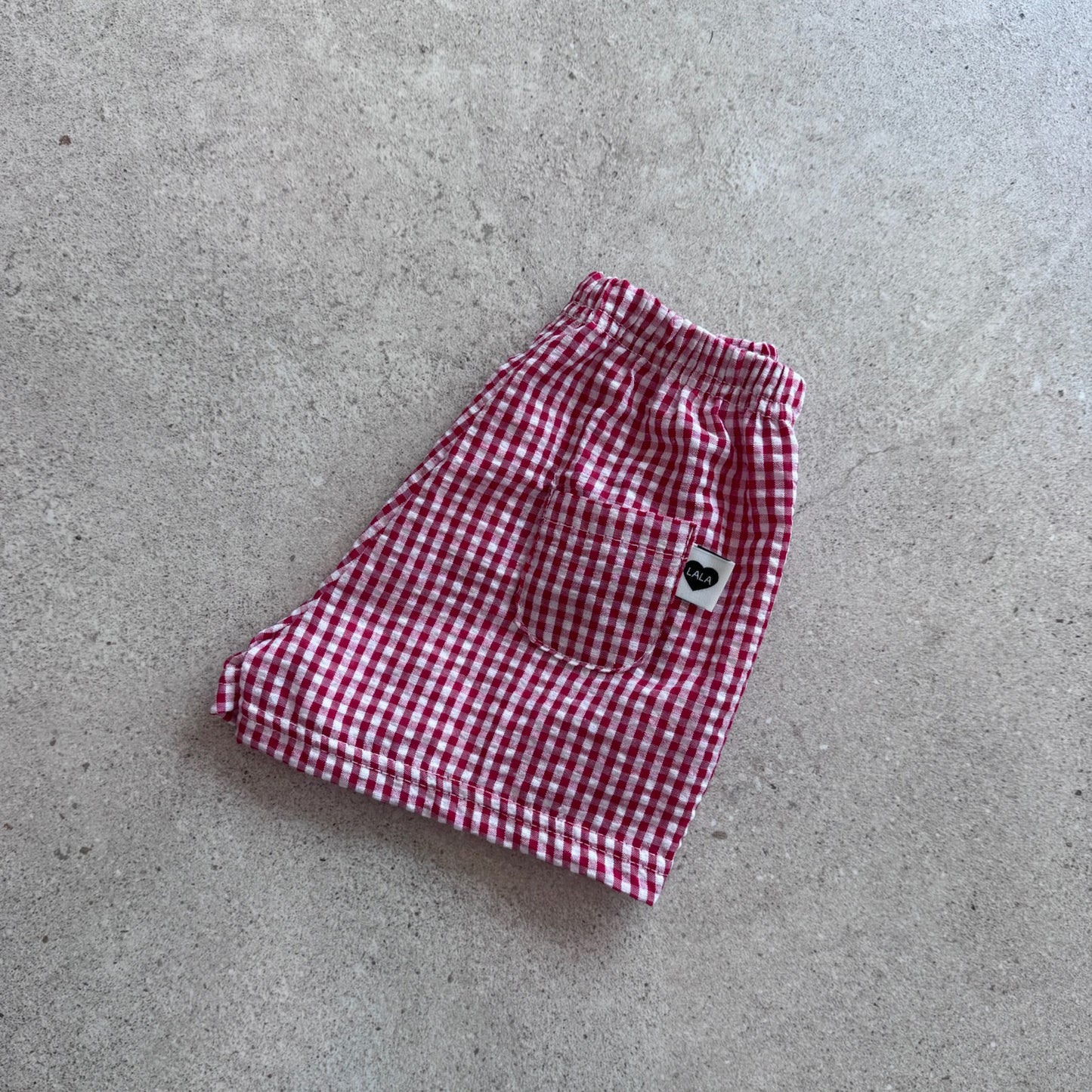 short cool check, red - BY JO+LIZ