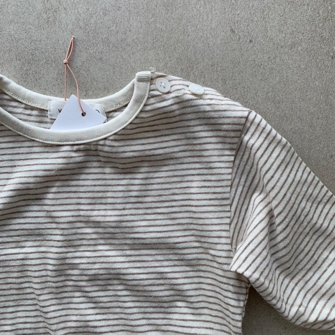 tshirt lange mouwen stripe, beige - BY JO+LIZ