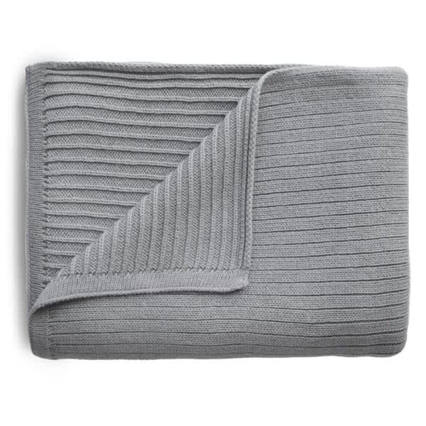 dekentje ribbed, grey – MUSHIE