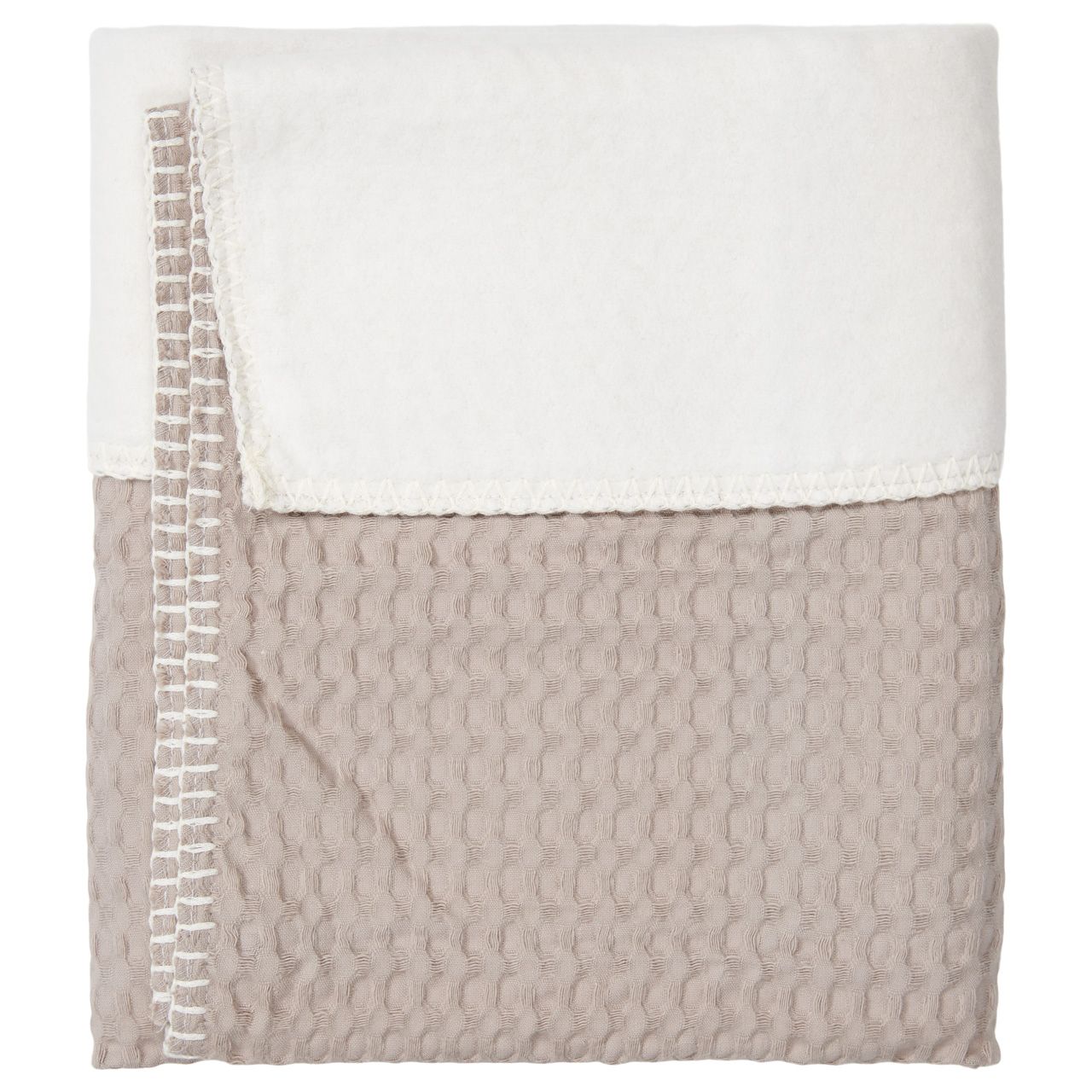 ledikantdeken amsterdam cotton fleece, clay - KOEKA