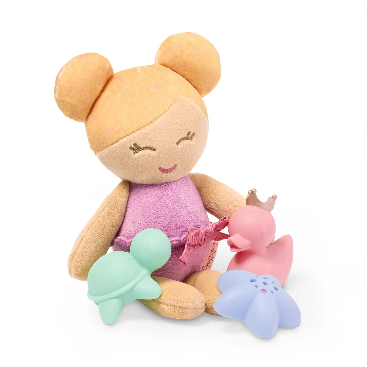 badpop meisje in mand + acc., blond haar - LULLABABY
