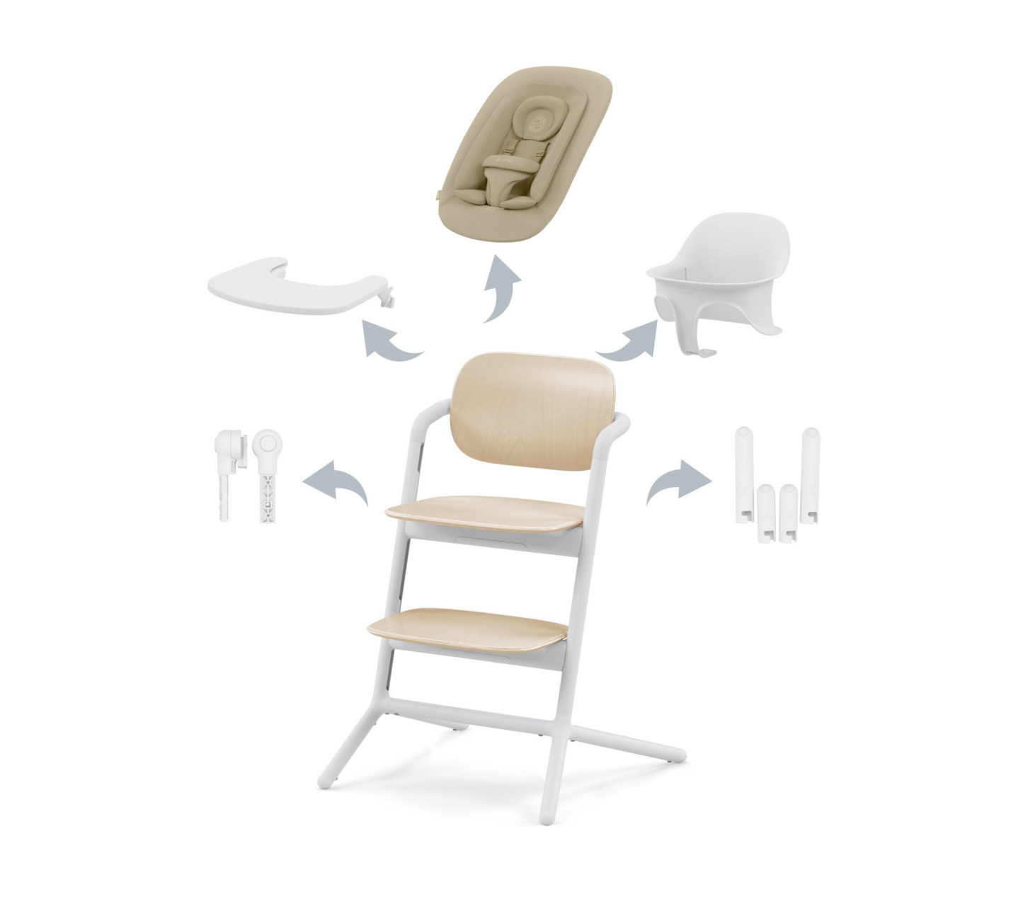 meegroeistoel LEMO 4-in-1, sand white - CYBEX