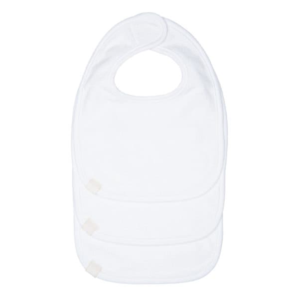 slabbetjes, 3-pack, white - LÄSSIG