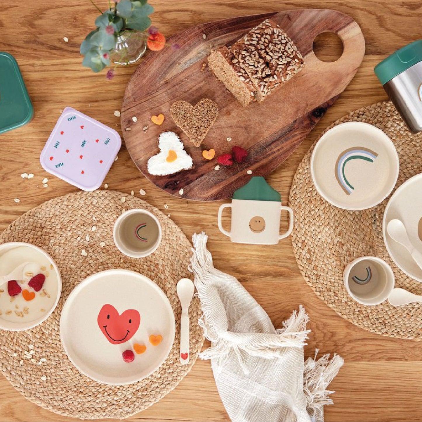 eetset, happy rascals heart lavender - LASSIG