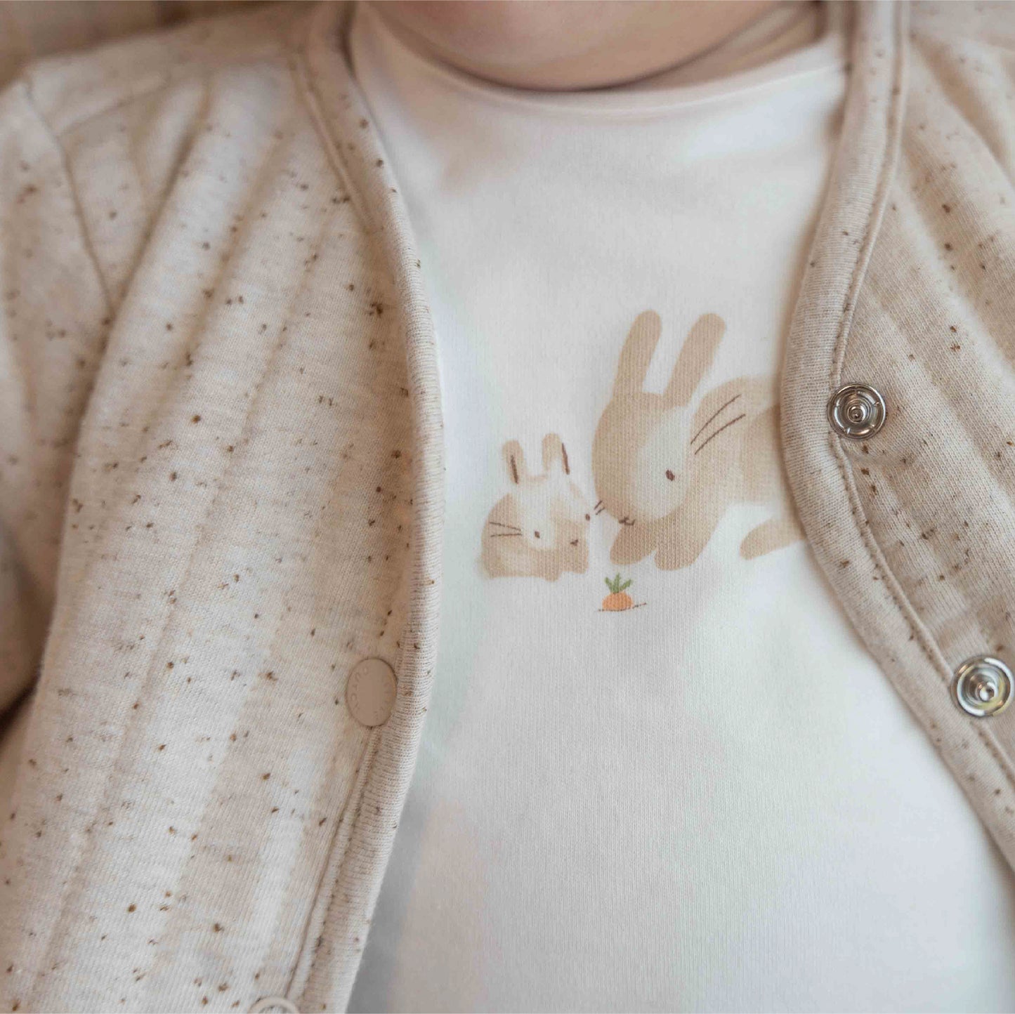 omkeerbaar jasje, baby bunny/sand - LITTLE DUTCH