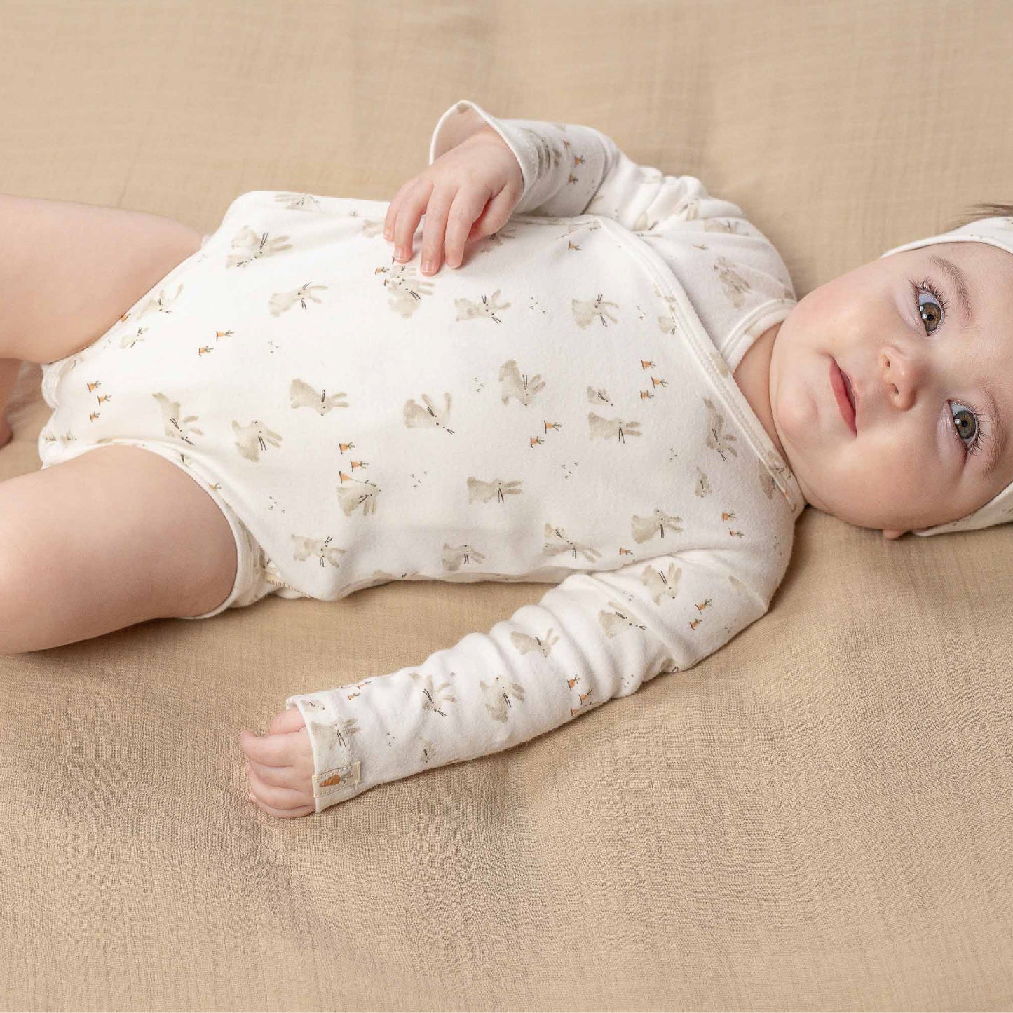 body lange mouw, baby bunny - LITTLE DUTCH
