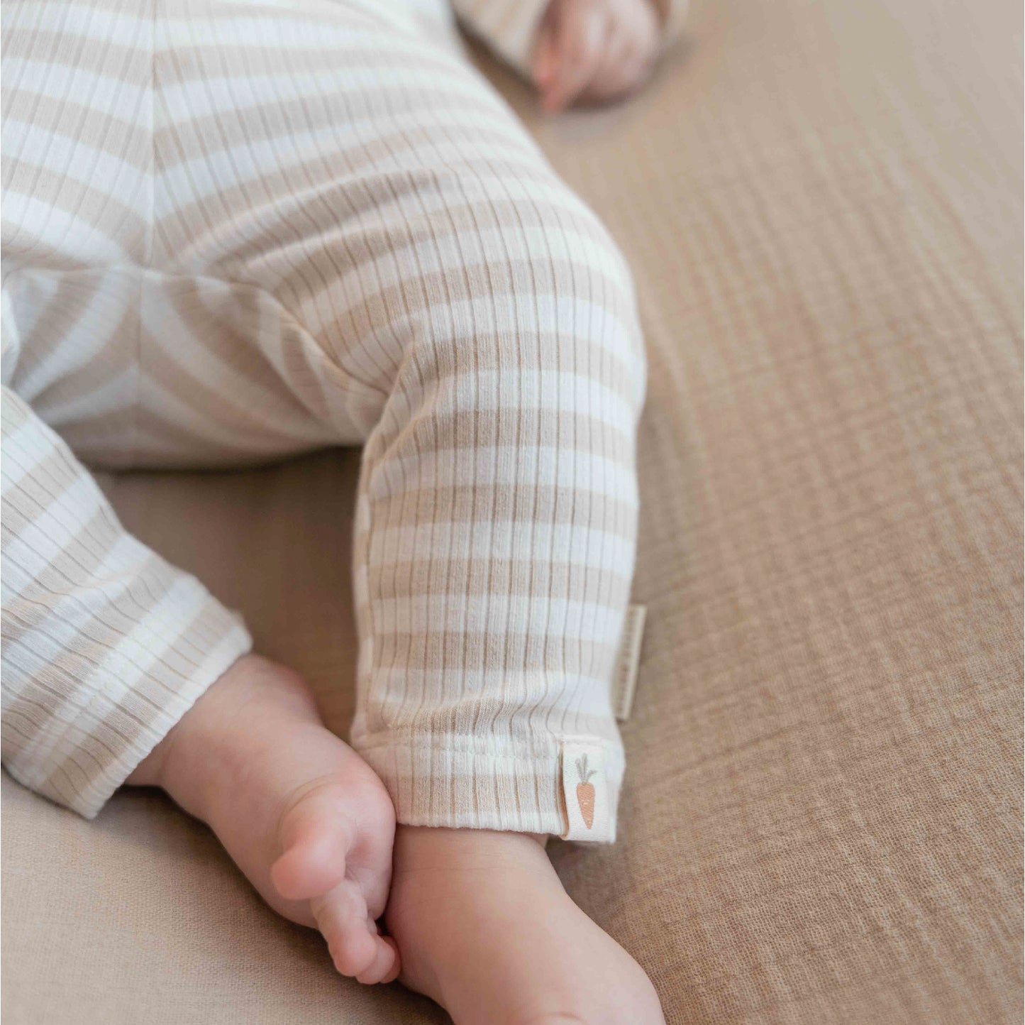 broekje, stripe sand/white - LITTLE DUTCH