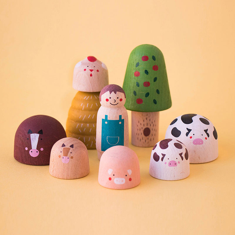houten speelgoed my wooden world farm - LONDJI