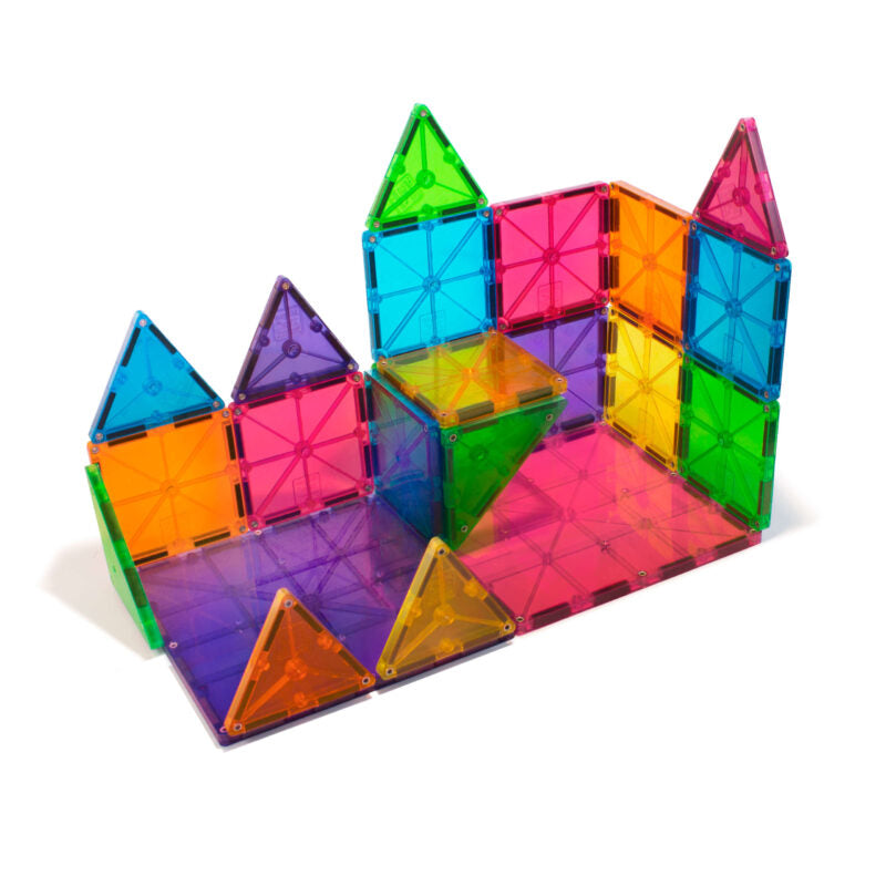 magnetische tegels 32 st., clear colors - MAGNA TILES