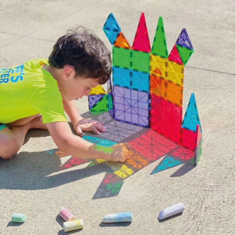 magnetische tegels 32 st., clear colors - MAGNA TILES