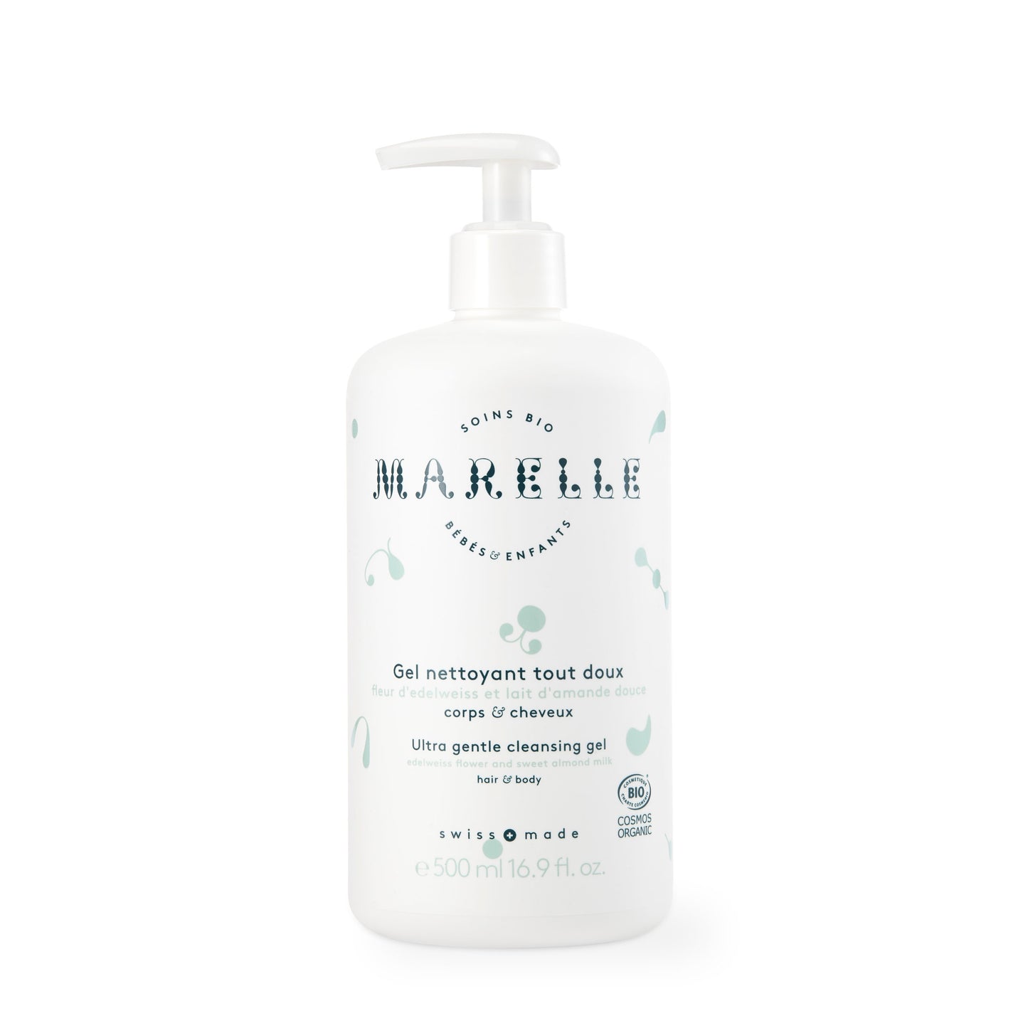 wasgel/shampoo, edelweissbloem en amandelmelk - MARELLE