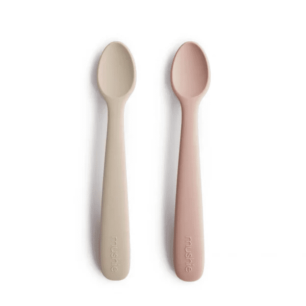 set eetlepels, blush/shifting sand - MUSHIE