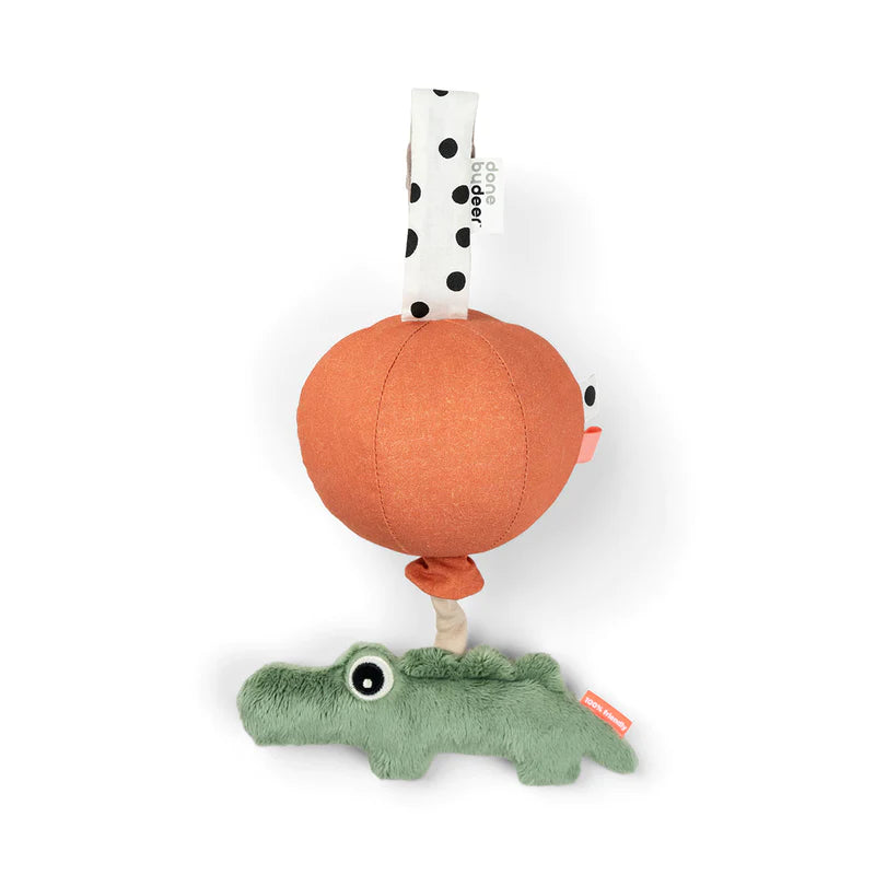 muziekmobiel happy clouds croco, green – DONE BY DEER