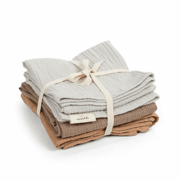 verzorgingsdoek, 3-pack, feather grey/brown/golden mist – THAT'S MINE